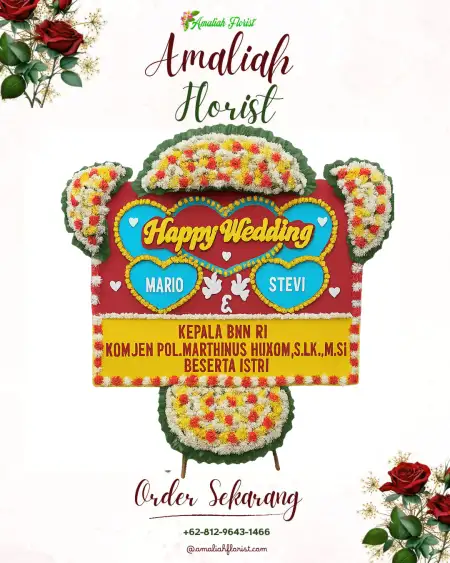 Papan Bunga Pernikahan Pranti